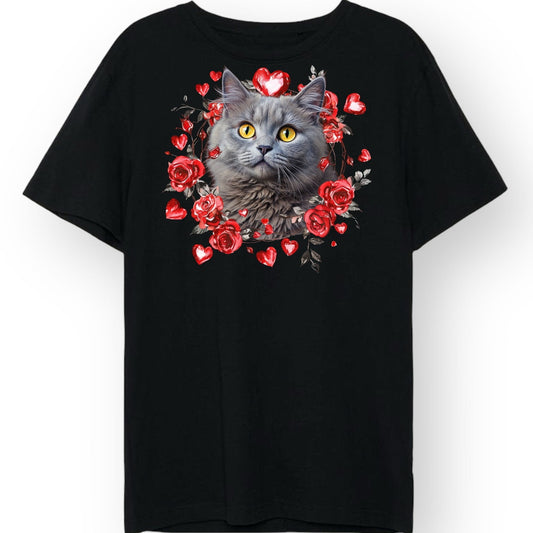 T-shirt z nadrukiem Twój Pupil na koszulce Biały / Czarny / Unisex / Serce 17