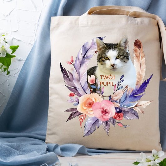 Personalizacja eko Torba ze zdjęciem Twojego Pupila / Boho 3