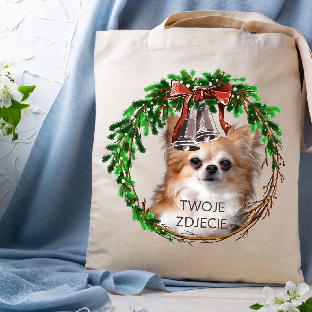 Personalizacja eko Torba ze zdjęciem Twojego Pupila / Boże Narodzenie 6