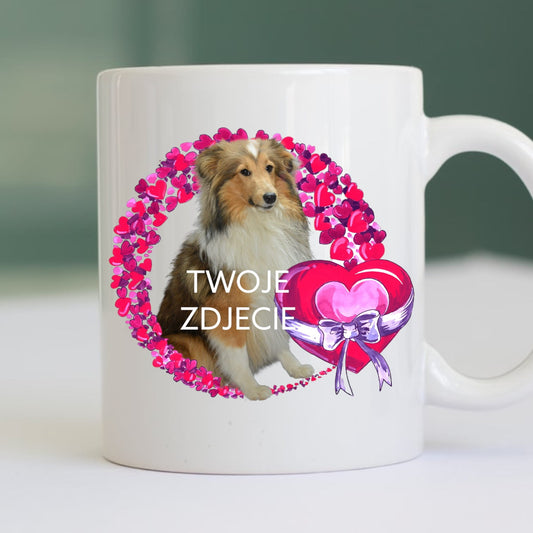 Personalizowany Kubek ze zdjęciem Twojego Pupila / Serce 9