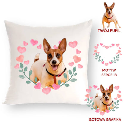 Personalizowany Prezent Poduszka z Twoim Pupilem / Serce 18