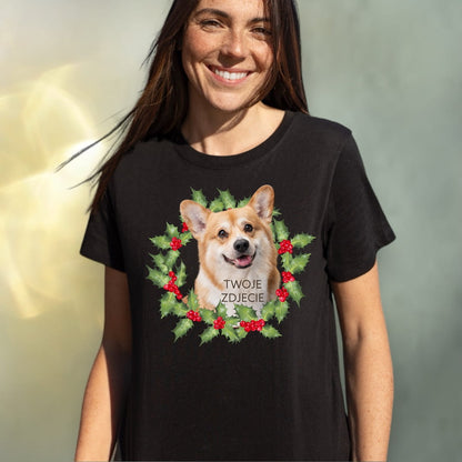 T-shirt z nadrukiem Twój Pupil na koszulce Biały / Czarny / Unisex / Boże Narodzenie 4