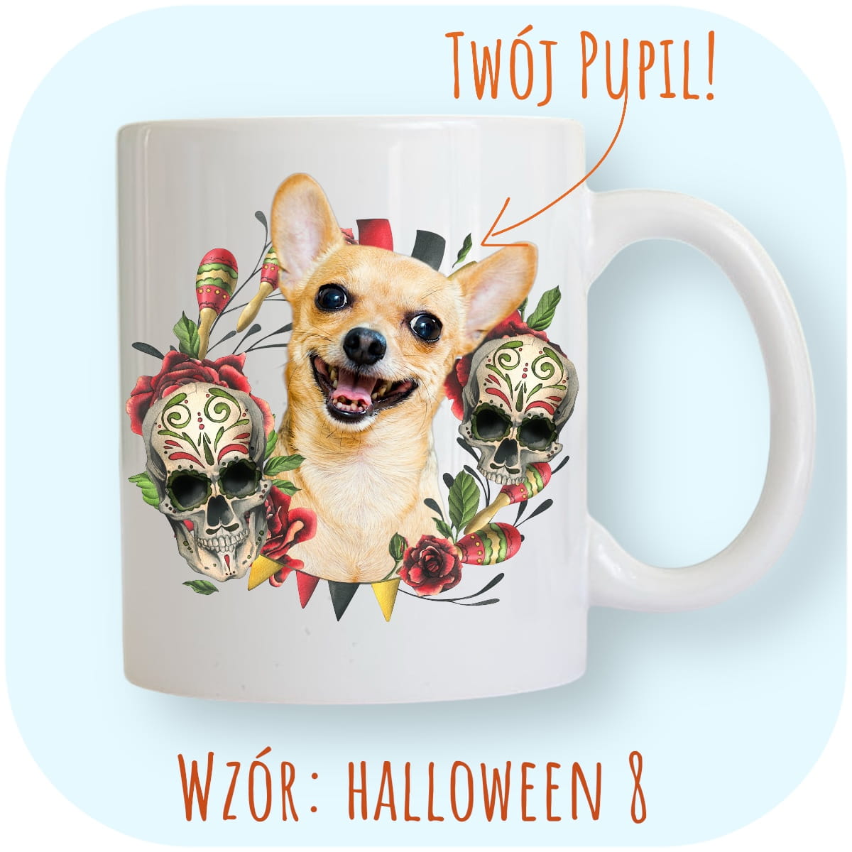 Personalizowany Kubek ze zdjęciem Twojego Pupila / Halloween 8