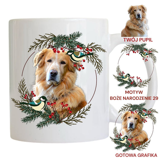 Personalizowany Kubek ze zdjęciem Twojego Pupila / Boże Narodzenie 29