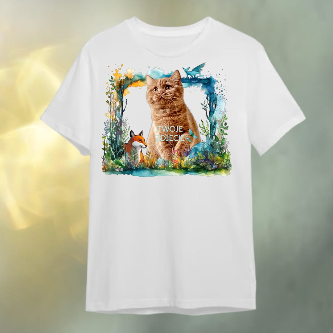 T-shirt z nadrukiem Twój Pupil na koszulce Biały / Czarny / Unisex / Magia 2
