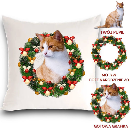 Personalizowany Prezent Poduszka z Twoim Pupilem / Boże Narodzenie 30