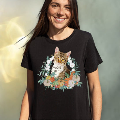 T-shirt z nadrukiem Twój Pupil na koszulce Biały / Czarny / Unisex / Jesień 1
