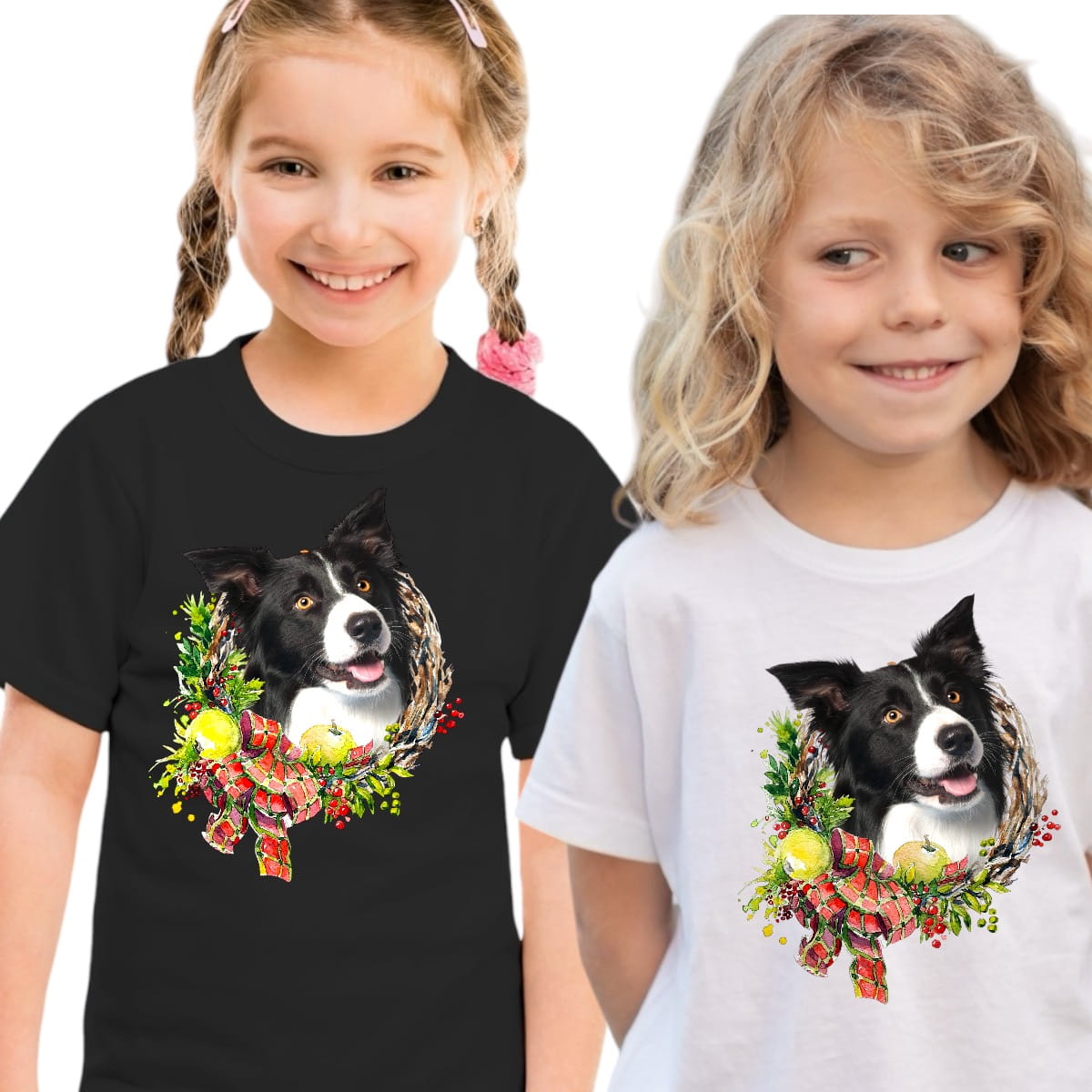 Koszulka z Twoim Pupilem Personalizacja / Biała / Czarna / Dziecięca Unisex / Boże Narodzenie 11