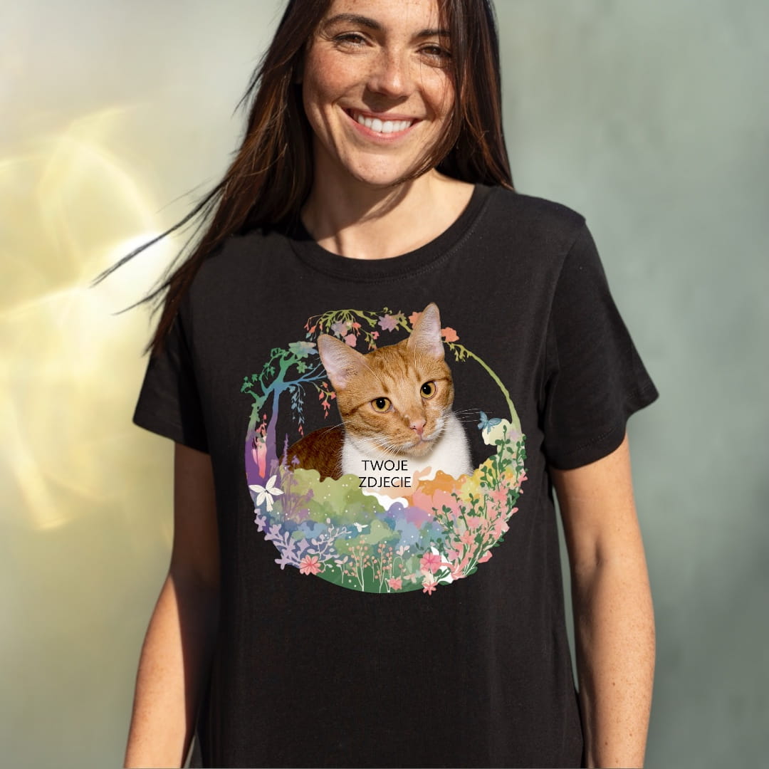 T-shirt z nadrukiem Twój Pupil na koszulce Biały / Czarny / Unisex / Magia 3