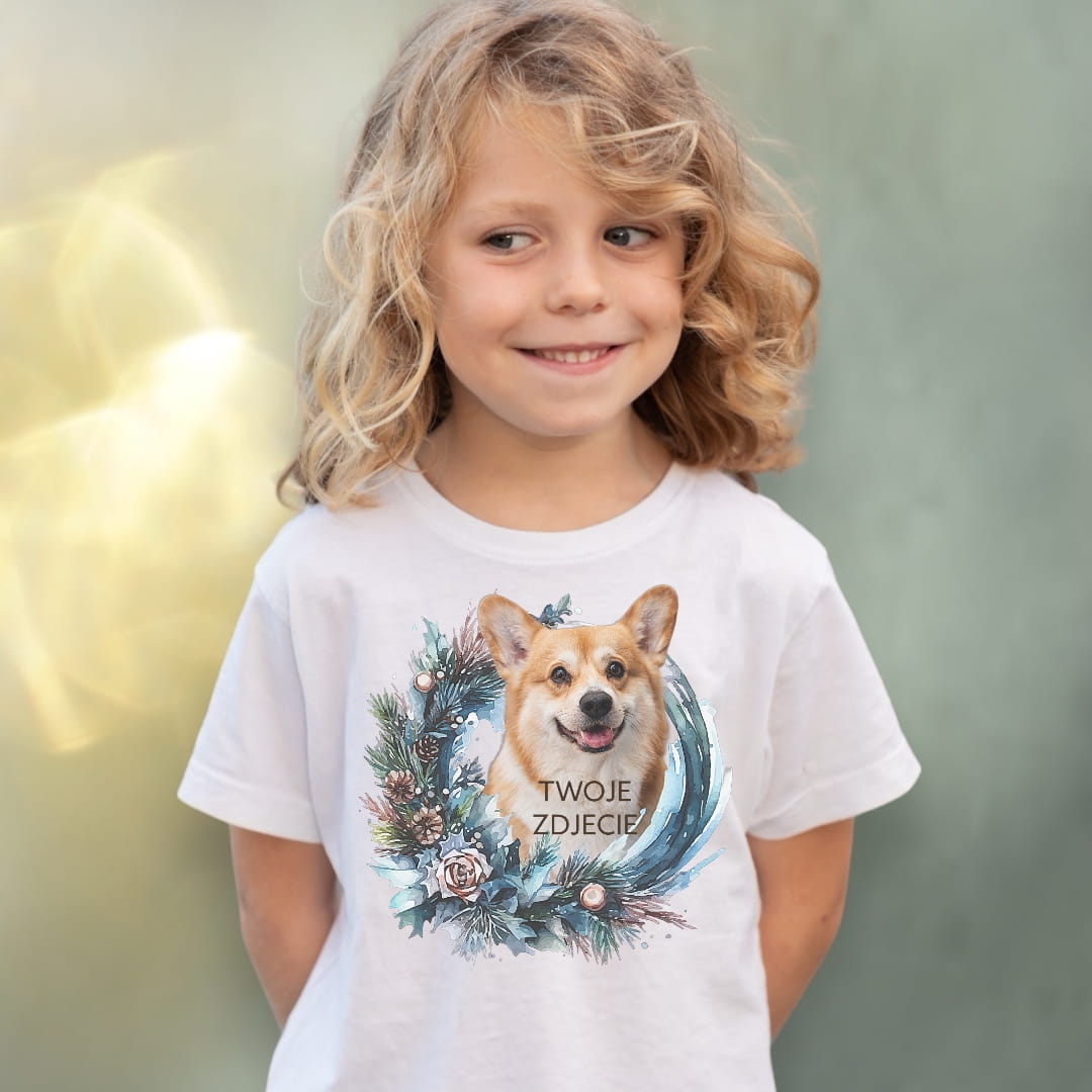 Koszulka z Twoim Pupilem Personalizacja / Biała / Czarna / Dziecięca Unisex Boże Narodzenie 3