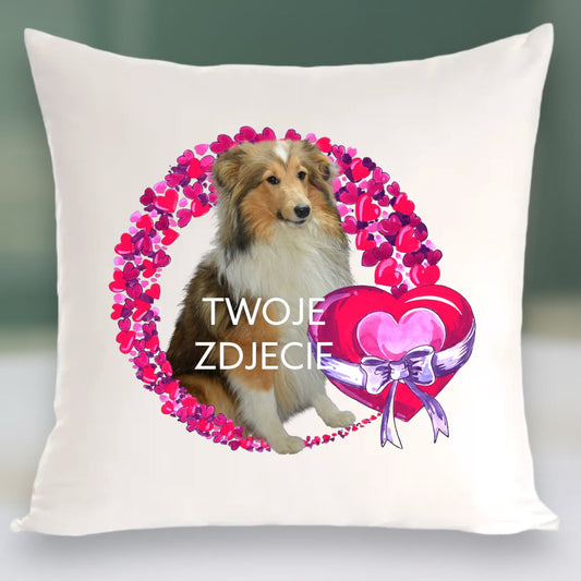 Personalizowany Prezent Poduszka z Twoim Pupilem / Serce 9