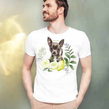 T-shirt z nadrukiem Twój Pupil na koszulce Biały / Czarny / Unisex / Cytryny 2