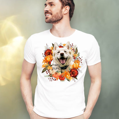 T-shirt z nadrukiem Twój pupil na koszulce Biały / Czarny / Unisex / Jesień 5