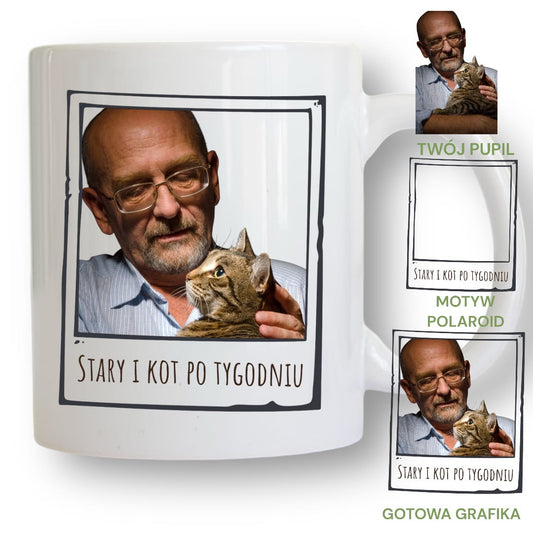 Personalizowany Kubek ze zdjęciem Twojego Pupila / Polaroid