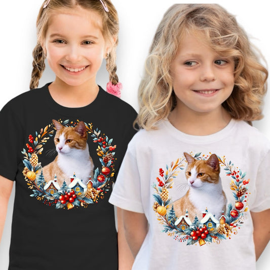 Koszulka z Twoim Pupilem Personalizacja / Biała / Czarna / Dziecięca Unisex / Boże Narodzenie 31