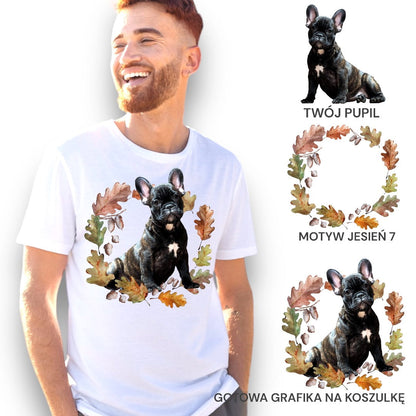 T-shirt z nadrukiem Twój Pupil na koszulce Biały / Czarny / Unisex / Jesień 7