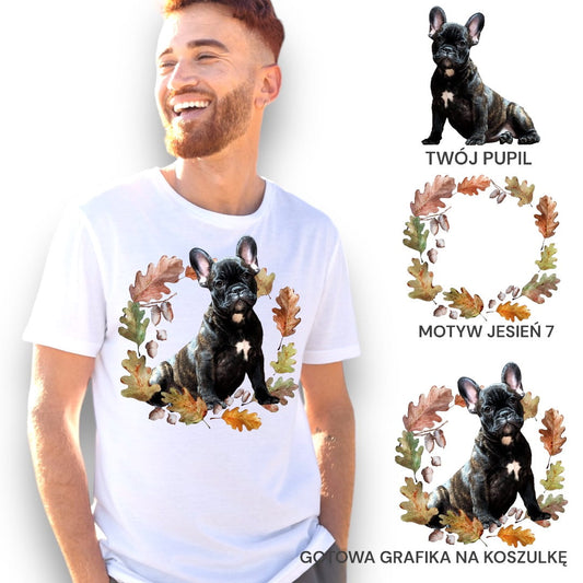 T-shirt z nadrukiem Twój Pupil na koszulce Biały / Czarny / Unisex / Jesień 7