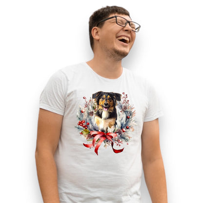 T-shirt z nadrukiem Twój Pupil na koszulce Biały / Czarny / Unisex / Boże Narodzenie 9