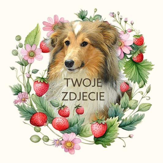 Personalizacja eko Torba ze zdjęciem Twojego Pupila / Truskawki 2