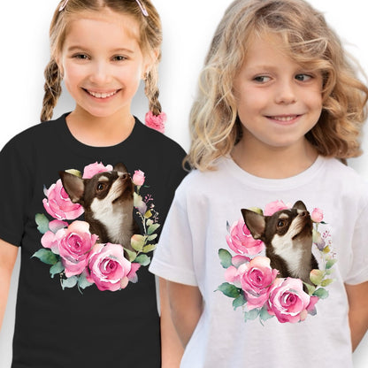 Koszulka z Twoim Pupilem Personalizacja / Biała / Czarna / Dziecięca Unisex / Róża 5