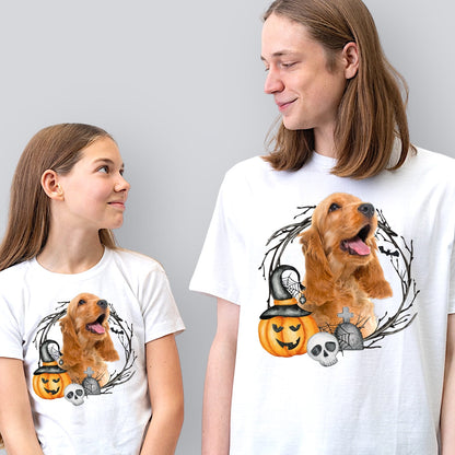 T-shirt z nadrukiem Twój pupil na koszulce Biały / Czarny / Unisex / Halloween 7