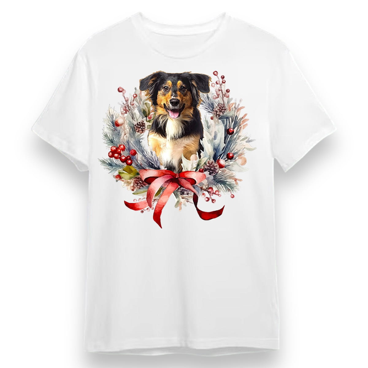 T-shirt z nadrukiem Twój Pupil na koszulce Biały / Czarny / Unisex / Boże Narodzenie 9