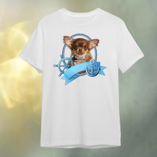 T-shirt z nadrukiem Twój Pupil na koszulce Biały / Czarny / Unisex / Morskie opowieści 2
