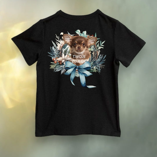 Koszulka z Twoim Pupilem Personalizacja / Biała / Czarna / Dziecięca Unisex Boże Narodzenie 2