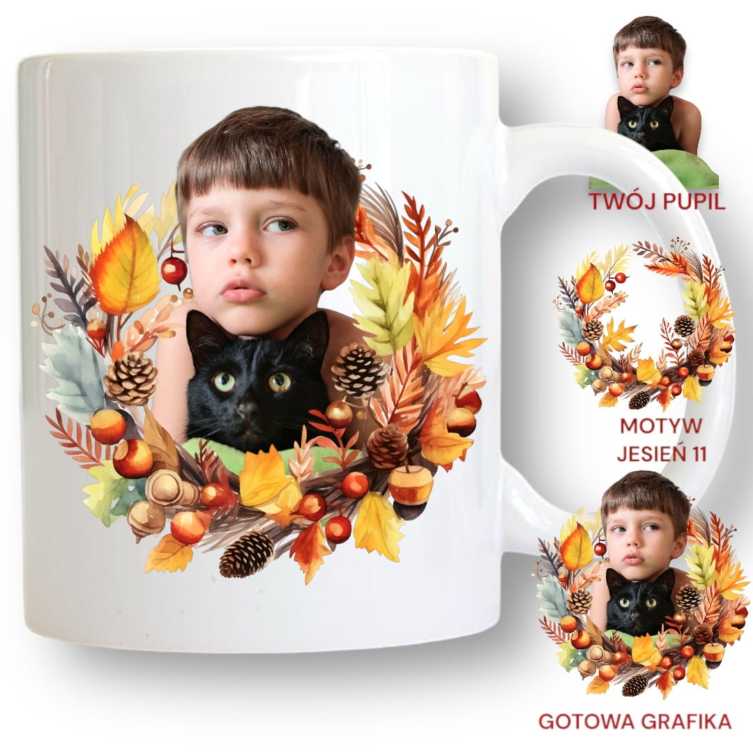 Personalizowany Kubek ze zdjęciem Twojego Pupila / Jesień 11