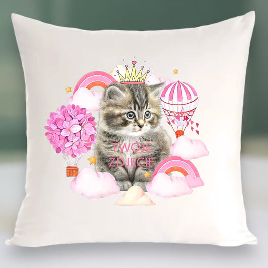 Personalizowany Prezent Poduszka z Twoim Pupilem / Lot Balonem 1