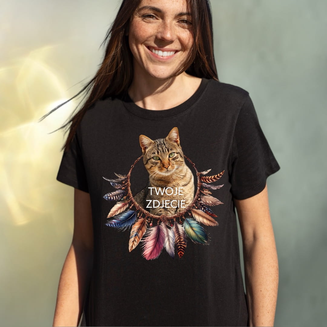 T-shirt z nadrukiem Twój Pupil na koszulce Biały / Czarny / Unisex / Boho