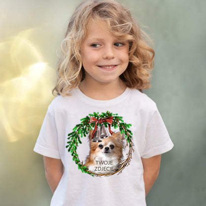 Koszulka z Twoim Pupilem Personalizacja / Biała / Czarna / Dziecięca Unisex Boże Narodzenie 6