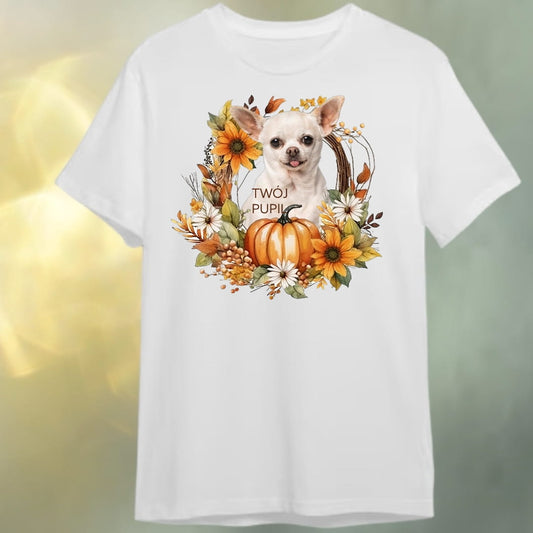 T-shirt z nadrukiem Twój Pupil na koszulce Biały / Czarny / Unisex / Jesień 3