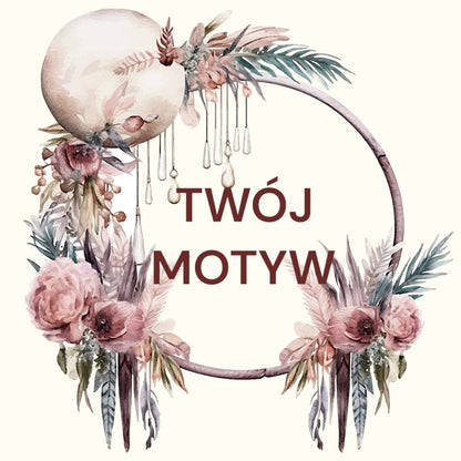 Koszulka z Twoim Pupilem Personalizacja / Biała / Czarna / Dziecięca Unisex / Boho 2