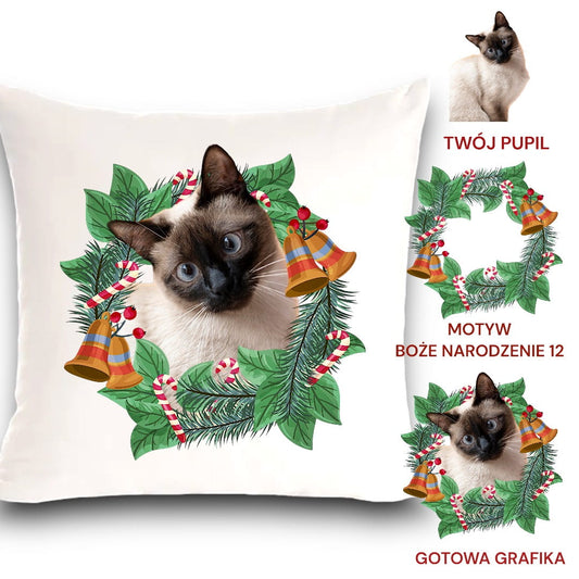 Personalizowany Prezent Poduszka z Twoim Pupilem / Boże Narodzenie 12