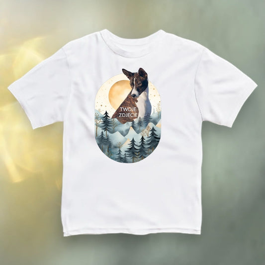 Koszulka z Twoim Pupilem Personalizacja / Biała / Czarna / Dziecięca Unisex / Krajobraz 3