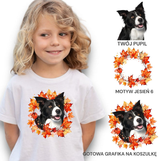 Koszulka z Twoim Pupilem Personalizacja / Biała / Czarna / Dziecięca Unisex / Jesień 6