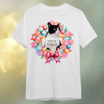 T-shirt z nadrukiem Twój Pupil na koszulce Biały / Czarny / Unisex / Słodycze 1