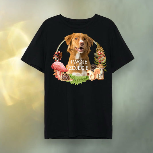 T-shirt z nadrukiem Twój Pupil na koszulce Biały / Czarny / Unisex / Las 1