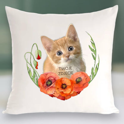 Personalizowany Prezent Poduszka z Twoim Pupilem / Maki 1