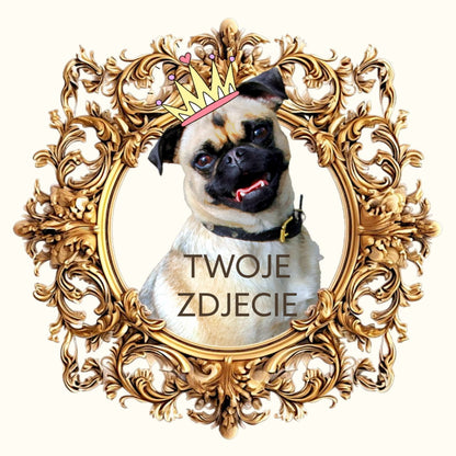 Personalizowany Kubek ze zdjęciem Twojego Pupila / Złota ramka 1