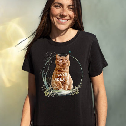 T-shirt z nadrukiem Twój Pupil na koszulce Biały / Czarny / Unisex / Krajobraz 2