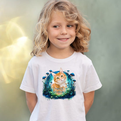 Koszulka z Twoim Pupilem Personalizacja / Biała / Czarna / Dziecięca Unisex / Magia 1