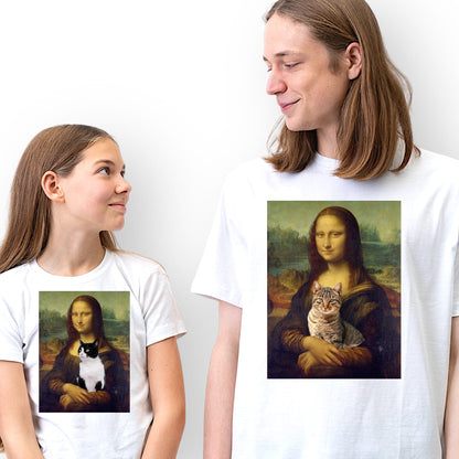 Koszulka z Twoim Pupilem Personalizacja / Biała / Dziecięca Unisex / Mona Lisa