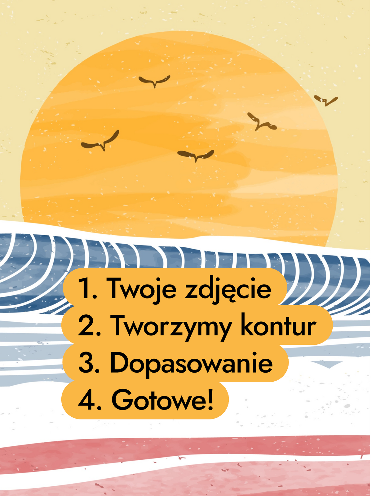 „Fala” Unikatowy Plakat z Twojego Zdjęcia