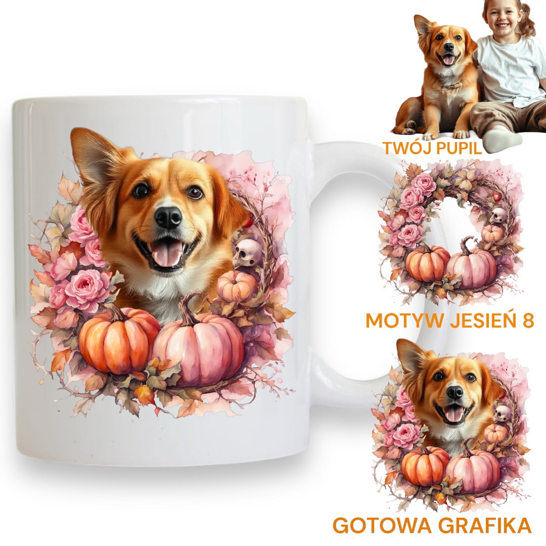 Personalizowany Kubek ze zdjęciem Twojego Pupila / Jesień 8