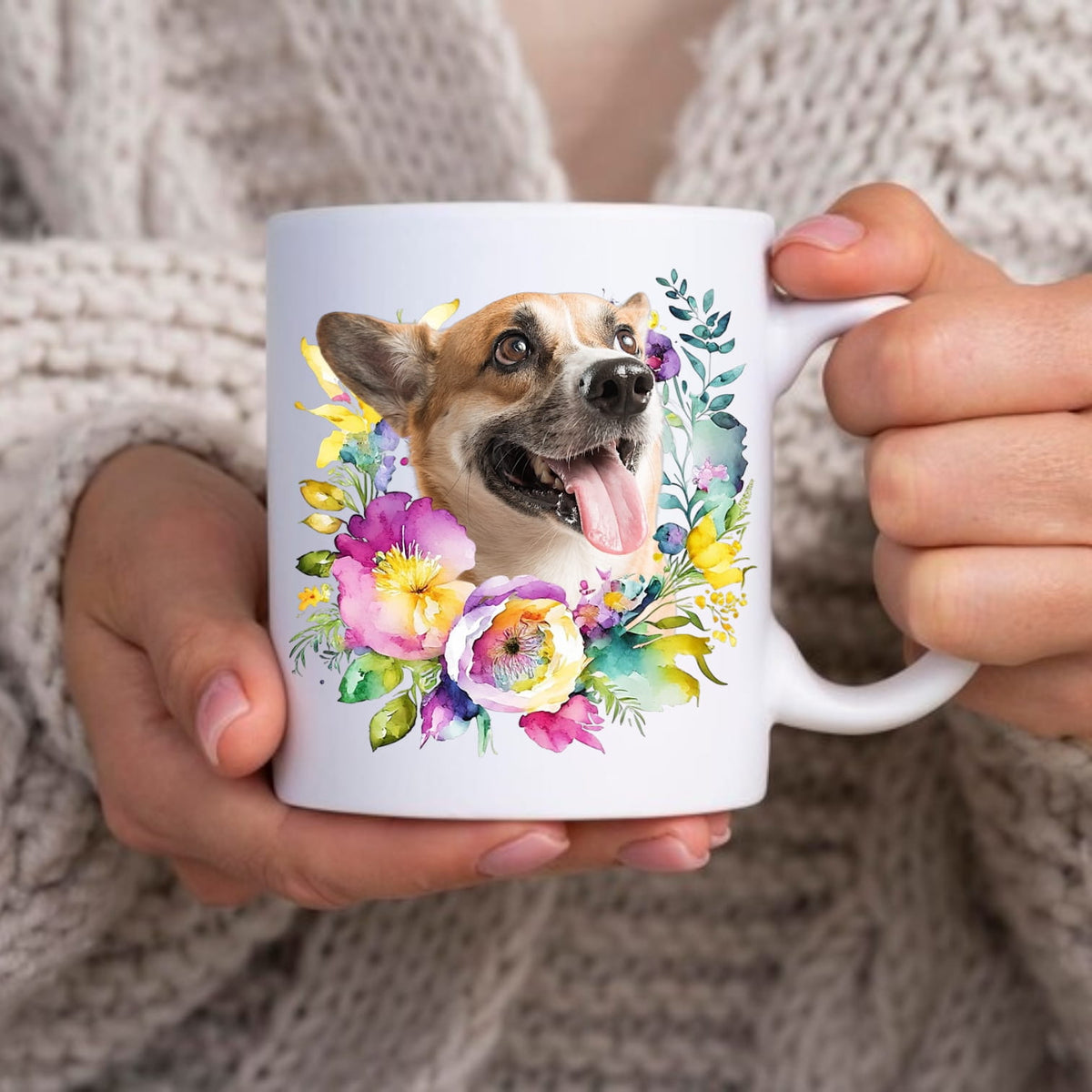 Personalizowany Kubek ze zdjęciem Twojego Pupila / Piwonie 2