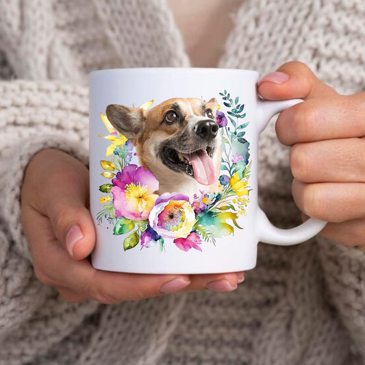 Personalizowany Kubek ze zdjęciem Twojego Pupila / Piwonie 2
