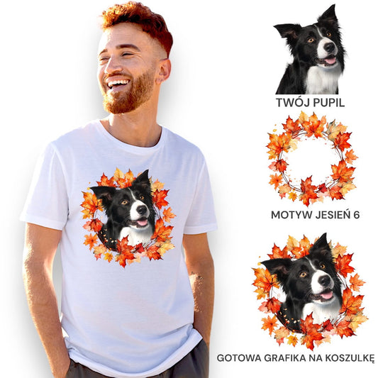 T-shirt z nadrukiem Twój Pupil na koszulce Biały / Czarny / Unisex / Jesień 6