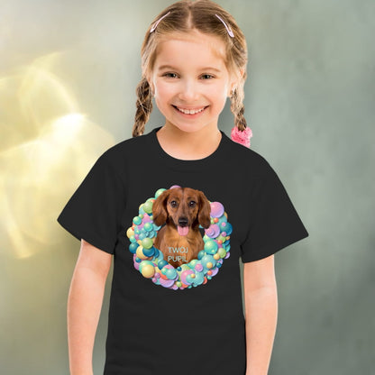 Koszulka z Twoim Pupilem Personalizacja / Biała / Czarna / Dziecięca Unisex / Balony 1